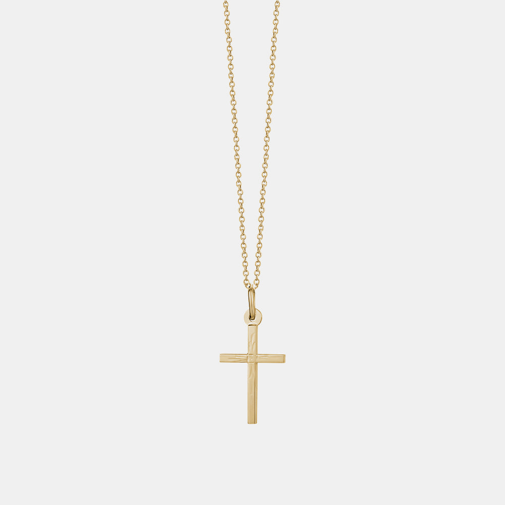Textured Cross Necklace