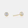 Boucles d'oreilles rondes serties de diamants