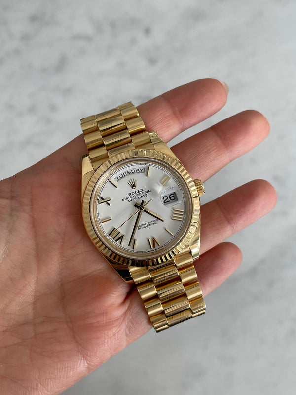 Rolex Day-Date Yellow Gold White Face 228238