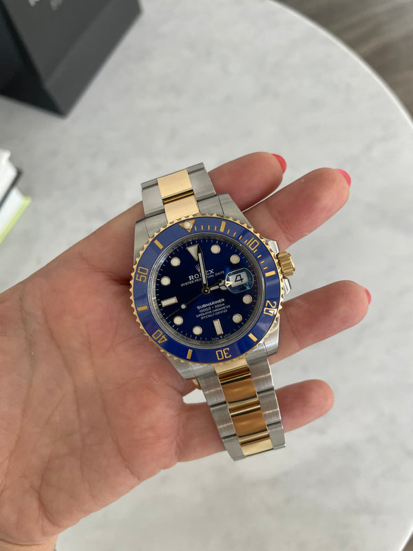 Rolex Submariner Two Tone Blue Face 126613LB