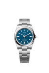 Rolex Oyster Perpetual 36mm in Oystersteel with a Med Blue Dial on oyster bracelet 126000/2026