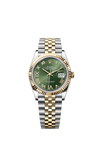 Rolex Datejust Two-Tone Yellow Gold Green Dial Diamond Six and Nine Jubilee Bracelet 36mm 126233/2025