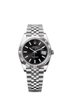 Rolex Datejust 41mm Stainless Steel Black Dial, Fluted Bezel Jubliee bracelet 126334/2025