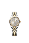 Rolex Datejust Two-Tone Yellow Gold Roman Numeral Silver Dial Fluted Bezel Jubilee Bracelet 31mm 278273/2025
