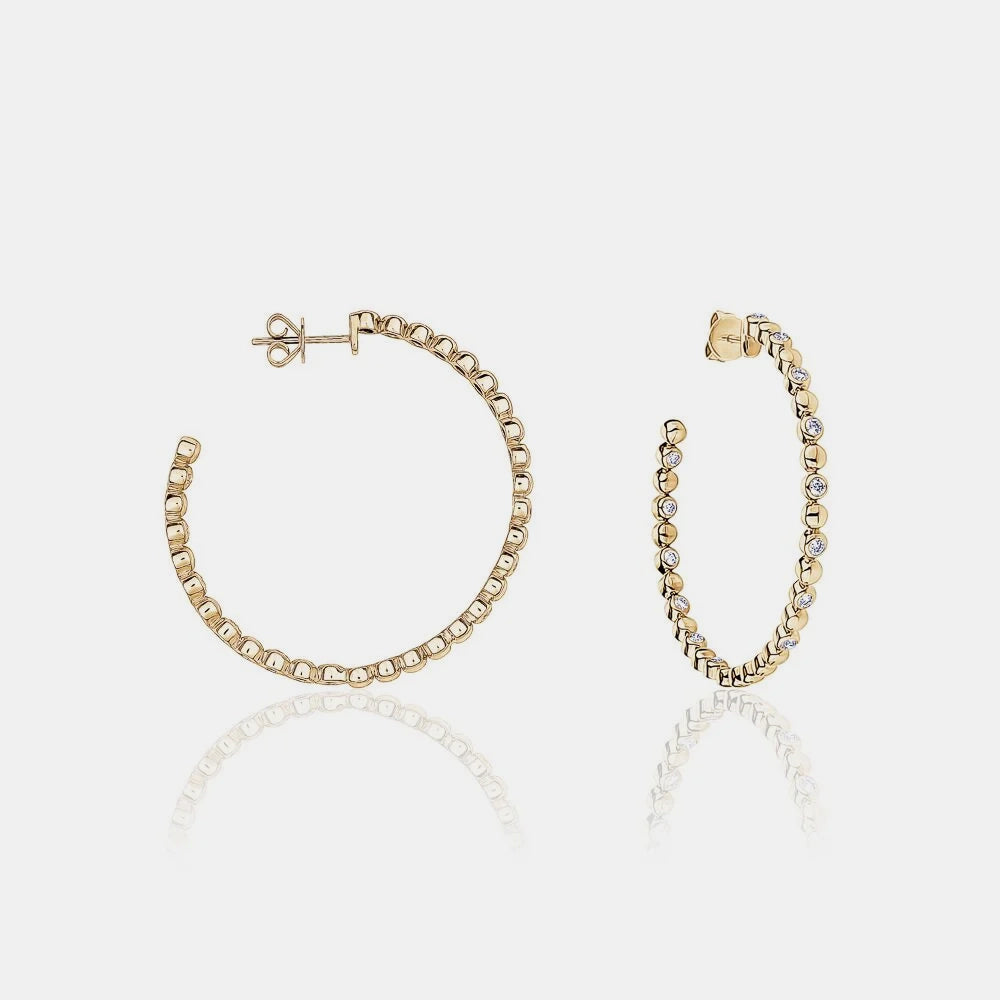 Boucles d'Oreilles Créoles Esmeralda