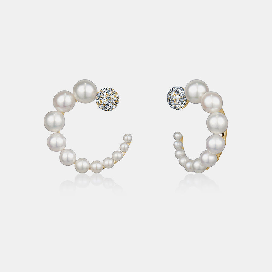 Anneaux gradués en perles avec diamants