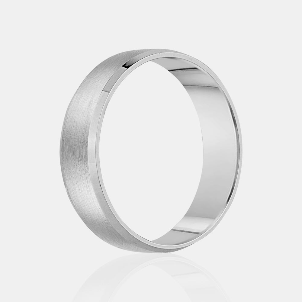 10K Brushed Center Wedding Band