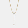 Collier lariat avec hamsa oeil maléfique en diamant