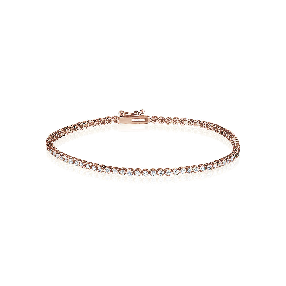 Mini-bracelet de tennis avec diamants