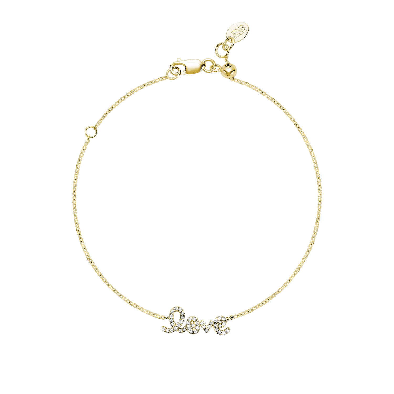 Love hotsell script bracelet