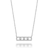 Collier à trois pierres et diamants