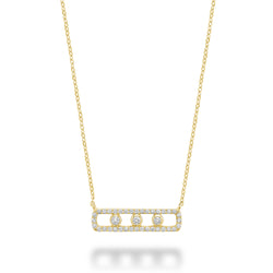 Three Stone Diamond Necklace