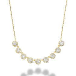 Martini Cup Halo Diamond Necklace
