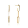 Boucles d'oreilles pendantes à maillons en diamant