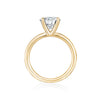 Classic Solitaire Ring with Yellow Gold Band