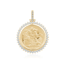 Sovereign Coin with Diamond Halo