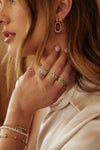 Bague cœur à diamants multiples