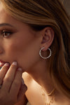 Boucles d'oreilles circulaires à diamants gradués