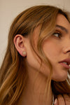 Boucles d'oreilles fleur de diamant