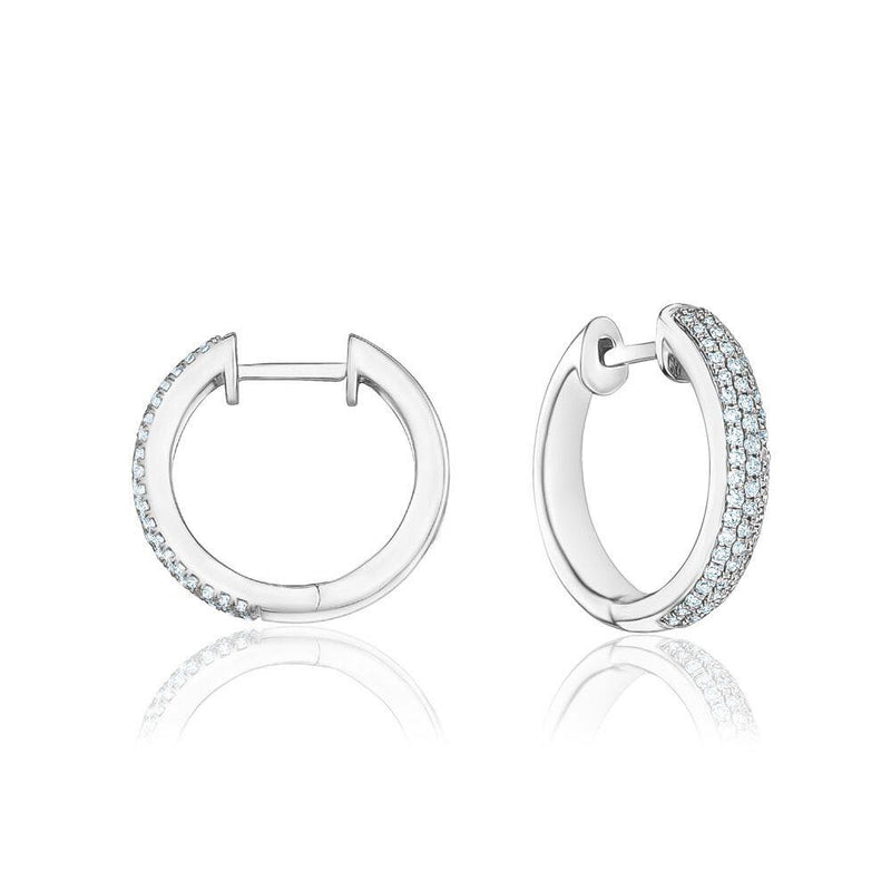 Micro Pavé Diamond Hoops