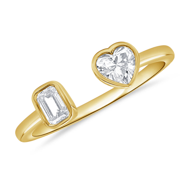 Multi Shape Diamond Bezel Ring