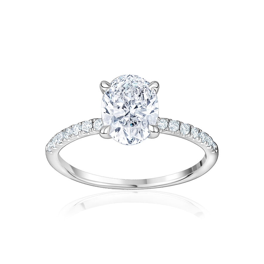 Bague de fiançailles ovale