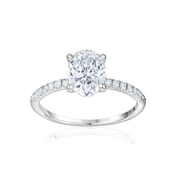1.01ct Oval Cut Natural Engagement Ring