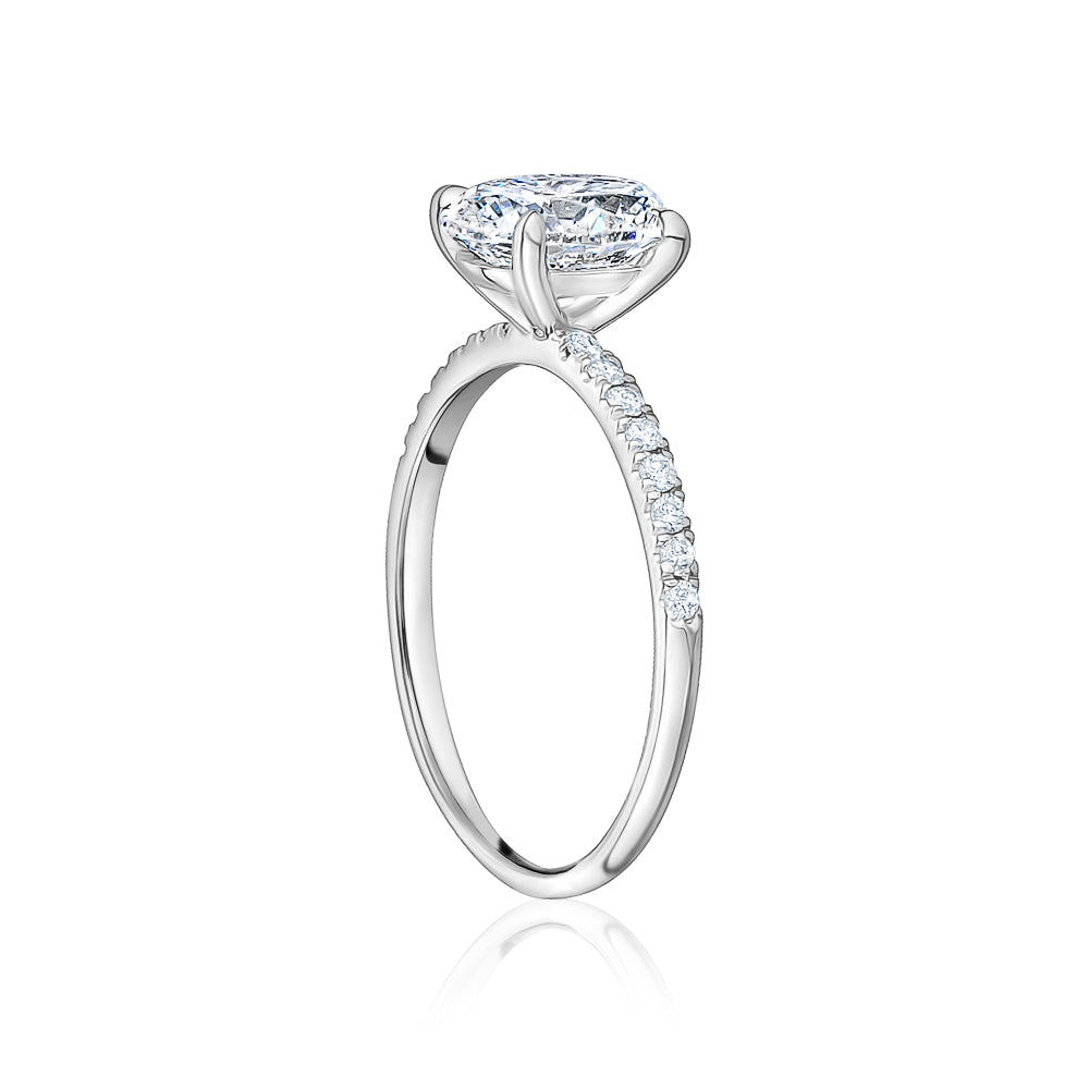 1.01ct Oval Cut Natural Engagement Ring