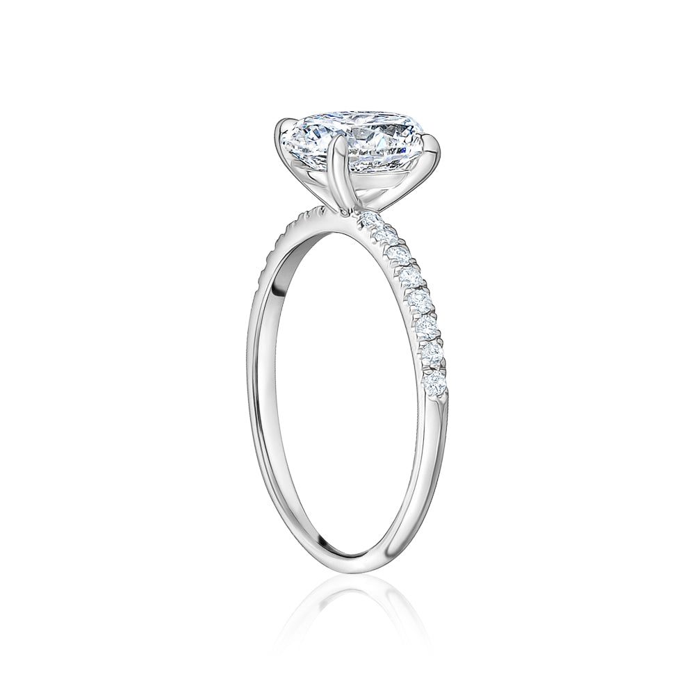 SOLD 1.01ct Oval Cut Natural Engagement Ring