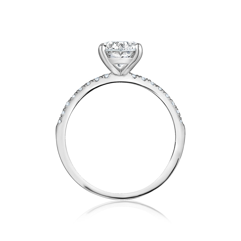 SOLD 1.01ct Oval Cut Natural Engagement Ring