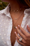 Collier de Diamants Baguette Dentelés