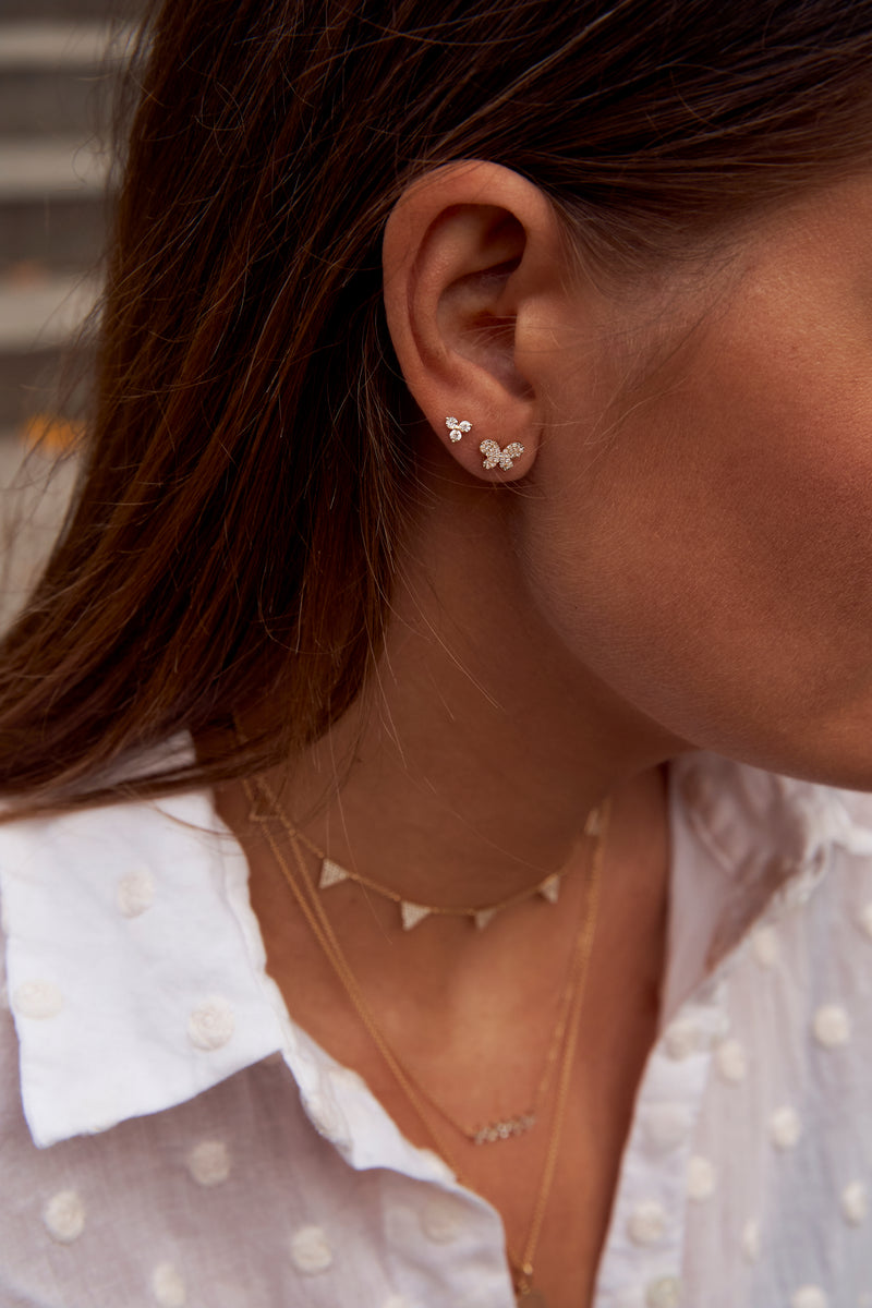 Diamond Butterfly Earrings