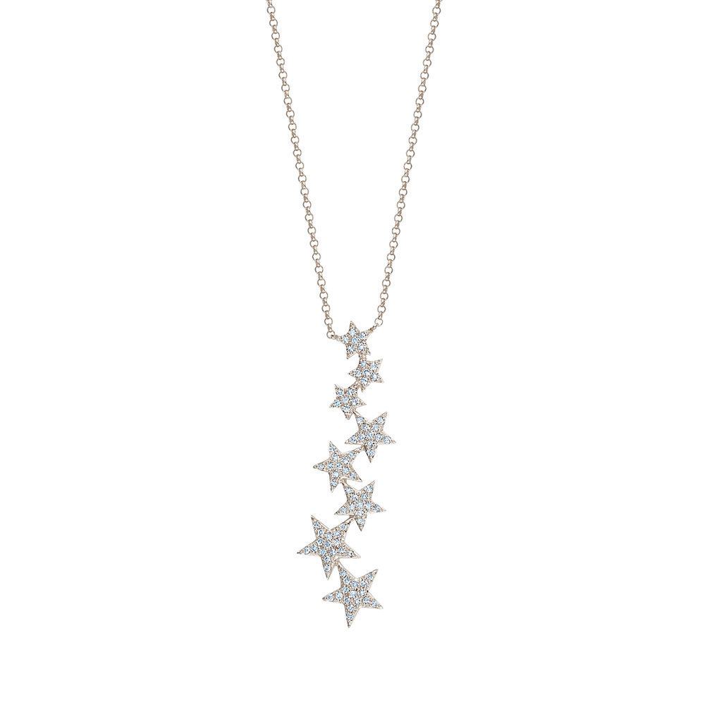 Collier avec étoile en diamant pendante 