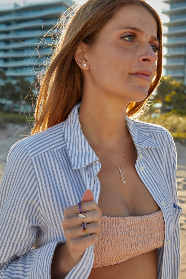 Dangling Diamond Star Necklace