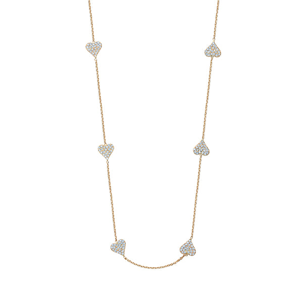 Heart By The Yard Pavé Necklace