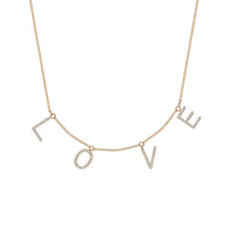 Diamond Dangling Love Necklace