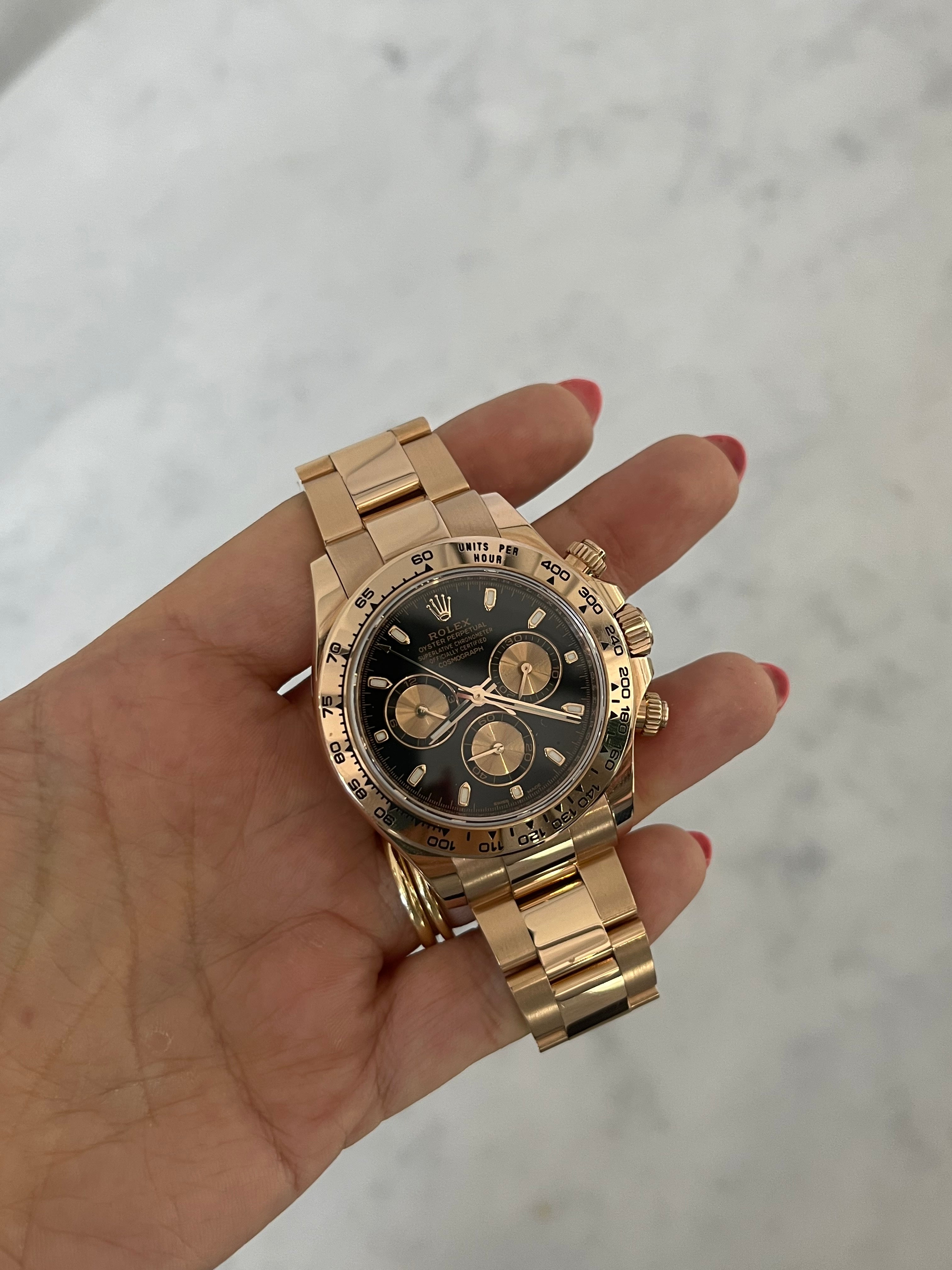 Rolex Daytona Rose Gold Black Dial 116505