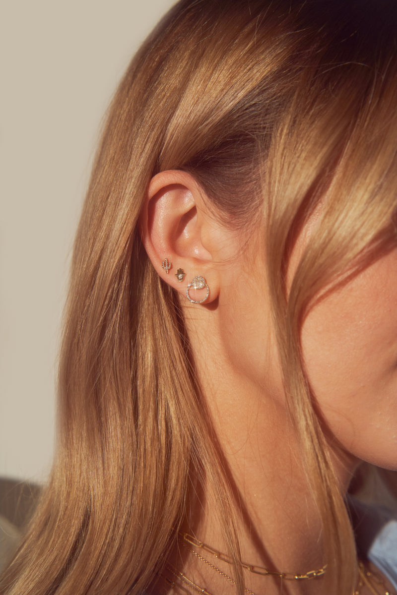 Diamond Circle Studs