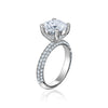 Bague Micropavée à Trois Rangs avec Facette Dessous