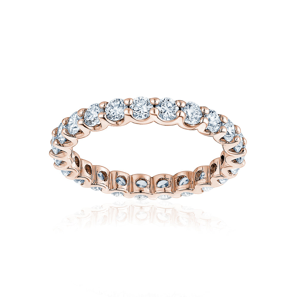 Bague de diamant en forme de U