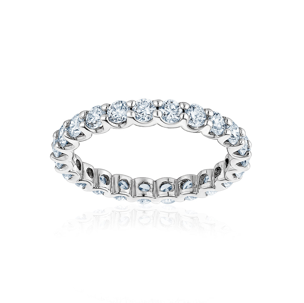 Bague de diamant en forme de U