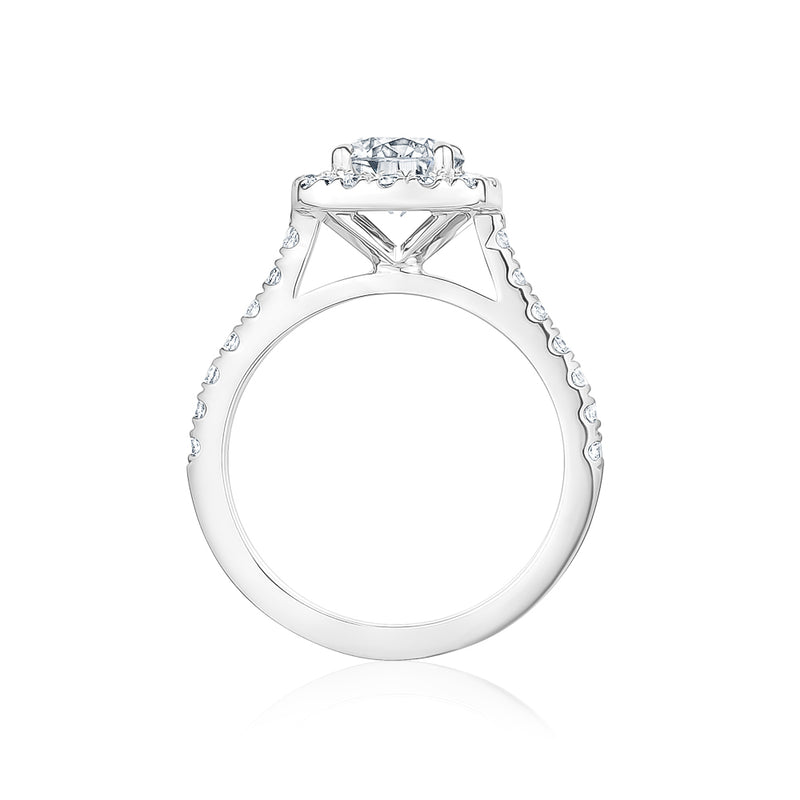 Cushion Diamond with Halo Engagement Ring