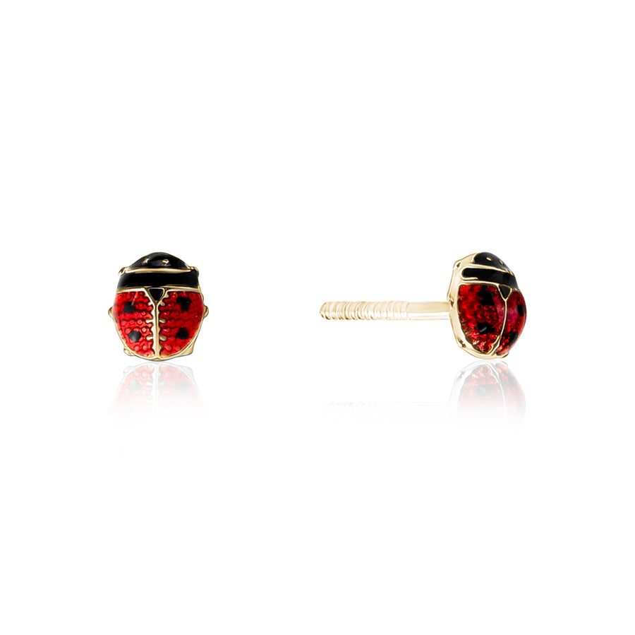 Boucles d'Oreilles en Forme de Coccinelle