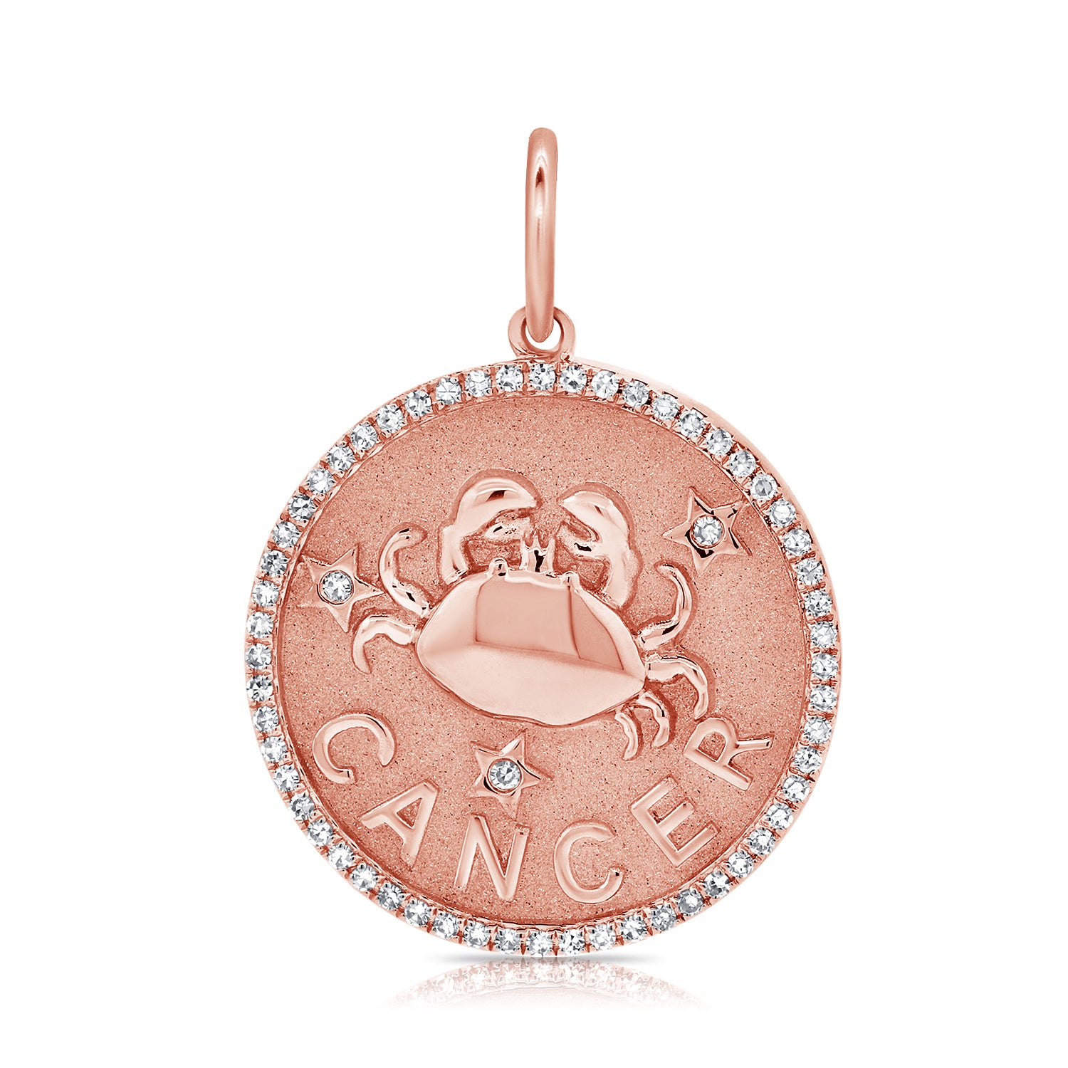 Jumbo Diamond Border Zodiac Pendant