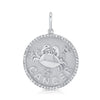 Pendentif zodiaque à bordure de diamants jumbo