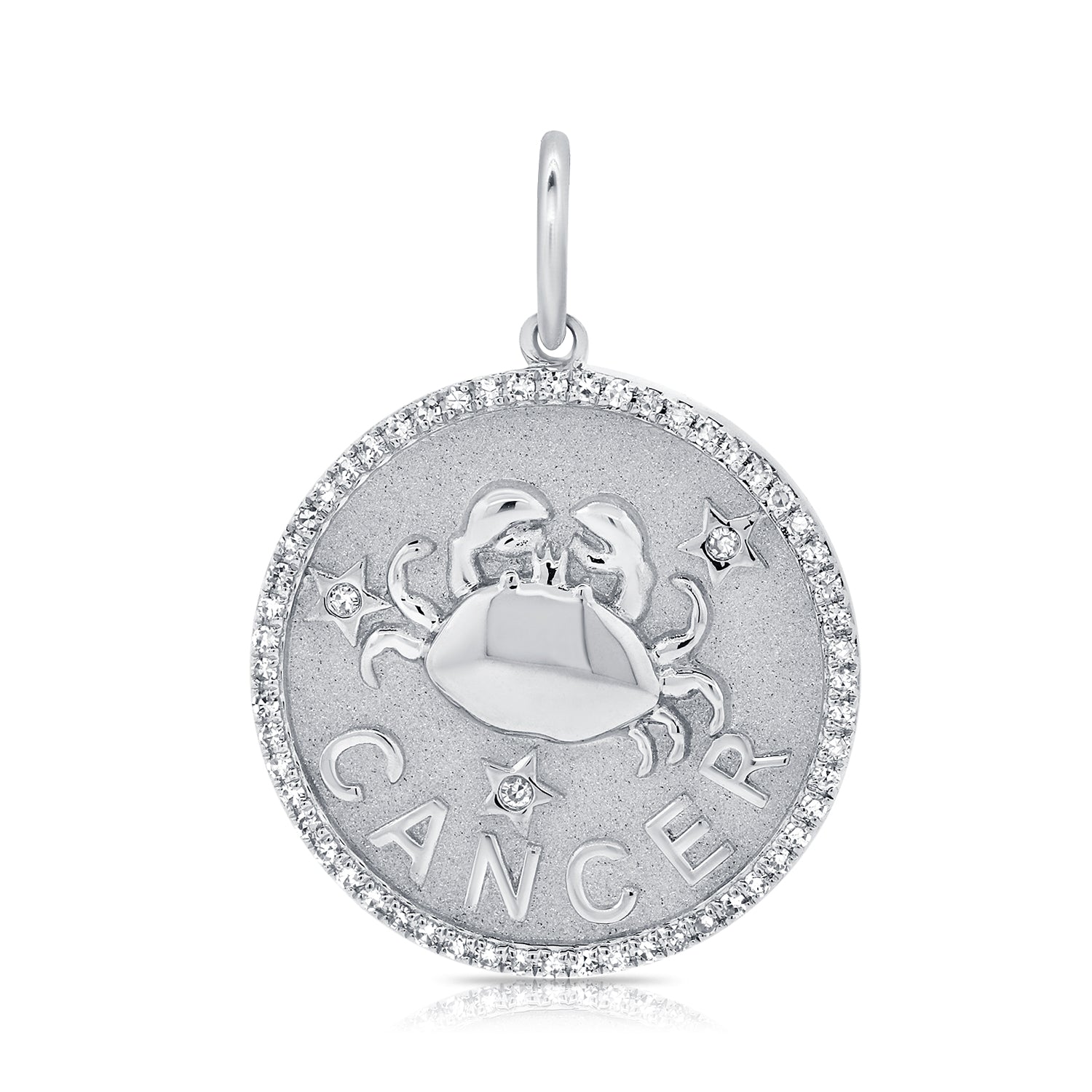 Jumbo Diamond Border Zodiac Pendant