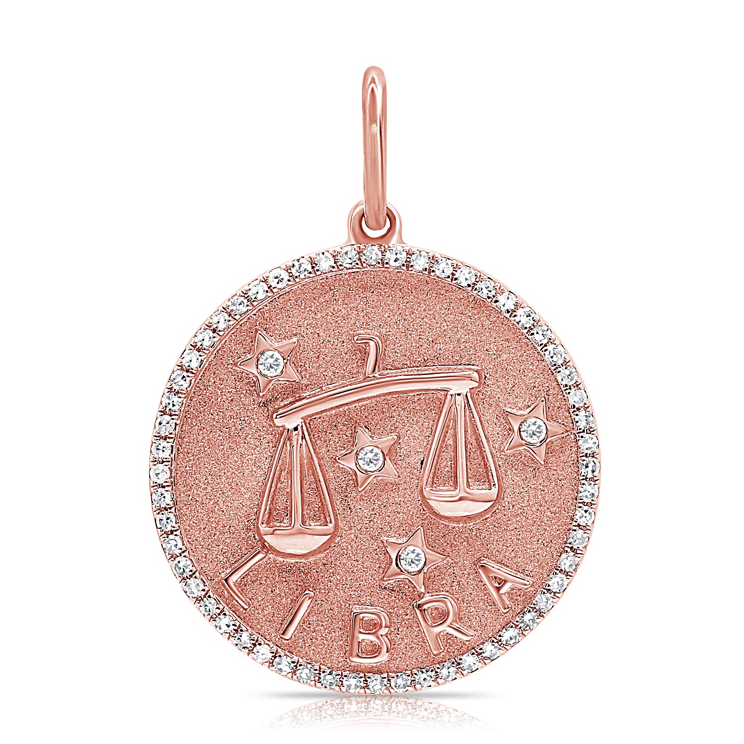 Jumbo Diamond Border Zodiac Pendant