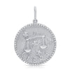 Pendentif zodiaque à bordure de diamants jumbo
