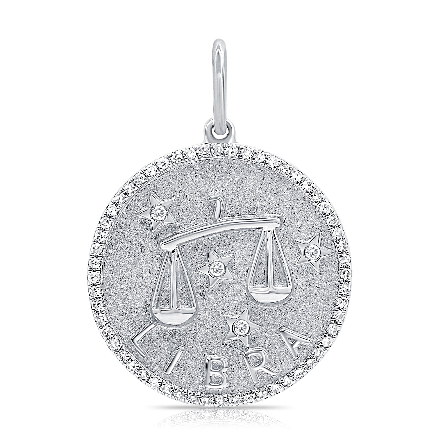 Jumbo Diamond Border Zodiac Pendant