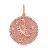 Pendentif zodiaque à bordure de diamants jumbo